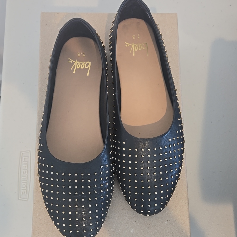 Beek Swiftlet Black Studded Flats 7.5 - Picture 2 of 7